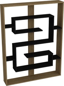 Βιβλιοθήκη Μαύρο / Δρυς DEGAR 120x22x156