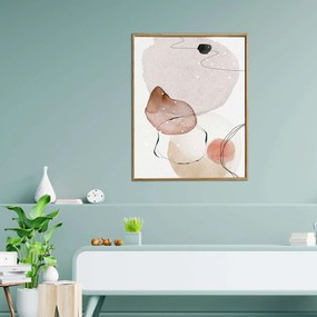 Πίνακας σε Ξύλο με Θέμα &#8220;Circles 2&#8221; σε ξύλινη Κορνίζα - 80cmx50cm
