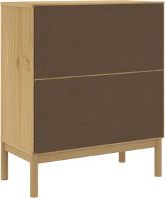 vidaXL Συρταριέρα FLORO Καφέ από Μασίφ Ξύλο Πεύκου