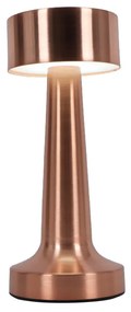 Φωτιστικό Επιτραπέζιο Επαναφορτιζόμενο Ø9xY21cm 2w 3000K Μέταλλο Χάλκινο Inlight 3033-Copper