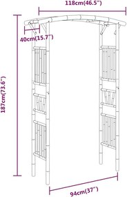 vidaXL Πέργκολα / Αψίδα 118 x 40 x 187 εκ. από Μπαμπού