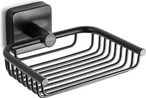 Karag Quattro Nero 430355 - Σαπουνοθήκη Μαύρη Σχαρωτή 13 cm