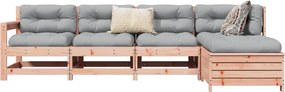 vidaXL Καναπές Κήπου Σετ 5 Τεμ. Μασίφ Ψευδοτσούγκα Ελάτης