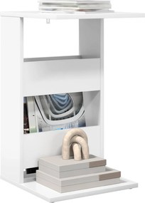VidaXL Τραπεζάκι Πλευράς Λευκό 40 x 35 x 60,5 εκ Επεξεργασμένο Ξύλο