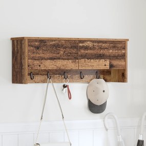 vidaXL Τοίχου Κρεμάστρα Παλαιό ξύλο 80 x 20 x 30 cm Επεξεργασμένο ξύλο