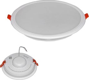 Led panel στρόγγυλο χωνευτό ψευδοροφής 15W 230V 3000k θερμό λευκό φως 1275lumen δέσμης 120°