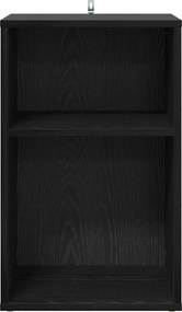 vidaXL Ντουλάπι δίσκων βινυλίου Μαύρη Δρυς 38 x 33 x 61 εκ