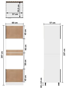 ΝΤΟΥΛΑΠΙ ΓΙΑ ΦΟΥΡΝΟ ΜΙΚΡΟΚΥΜΑΤΩΝ ΜΑΥΡΟ 60X57X207 ΕΚ ΜΟΡΙΟΣΑΝΙΔΑ 802547