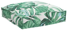 vidaXL Μαξιλάρι παλέτας για κάθισμα Floral 2 pcs Μοτίβο φύλλων