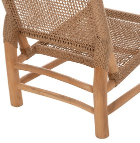 ΚΑΡΕΚΛΑ LONDER HM5986 ΞΥΛΟ TEAK ΣΕ ΦΥΣΙΚΟ ΚΑΙ ΣΥΝΘΕΤΙΚΟ RATTAN 63x77x77Υεκ. - HM5986