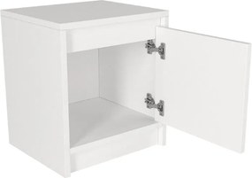 Κομοδίνο Conve Megapap χρώμα λευκό 40x35x45εκ.