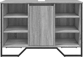 vidaXL Ντουλάπι Νιπτήρα Μπάνιου Γκρι Sonoma 91x35x60 εκ. Επεξ. Ξύλο