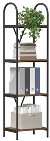 vidaXL Ράφι Βιβλίων Καπνιστή δρυς 40 x 30 x 146 εκ Επεξεργασμένο ξύλο