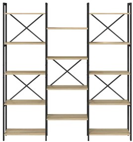 vidaXL Ράφι Βιβλίων Sonoma Δρυς 156 x 25 x 167.5 εκ Επεξεργασμένο ξύλο