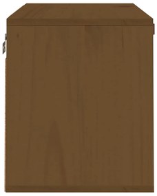 vidaXL Ντουλάπι Τοίχου Καφέ Μελί 60 x 30 x 35 εκ από Μασίφ Ξύλο Πεύκου