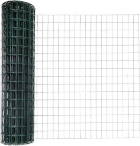 vidaXL Φράχτης Εuro 1,2 x 10 m Σίδηρος με επικάλυψη PVC Πράσινο