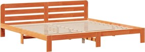 vidaXL Σκελετός Κρεβ. Χωρίς Στρώμα Καφέ Κεριού 200x200 εκ Μασίφ Πεύκο