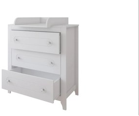 Συρταριέρα  με Αλλαξιέρα  Glamour  White  88,5x48x98,5cm  BC20019 BabyCute