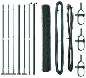 vidaXL Στύλος Περιφράξεων Πράσινο 10 x 1,2 μ (13 mm πλέγμα)