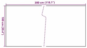 Διαχωριστικό Βεράντας Λευκό 300 x 100 εκ. από Συνθετικό Ρατάν - Λευκό