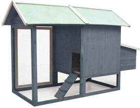 vidaXL Κοτέτσι Γκρι 170 x 81 x 110 εκ. από Μασίφ Ξύλο Πεύκου &amp; Ελάτης