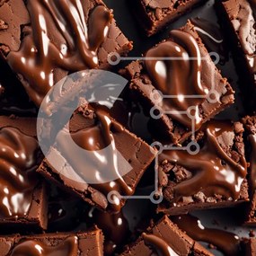 Intra Συλλεκτικό Ξύλινο Παζλ Plywood  4mm - Λαχταριστά Brownies σοκολάτας με Πλούσια Σοκολάτα Σε Ξύλινο Κουτί - Διαστάσεις: 10x10 cm – 25 κομμάτια