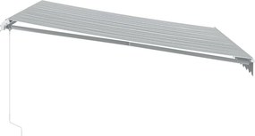 vidaXL Αναδιπλούμενη τέντα Γκρι και Λευκό 400 x 350 εκ