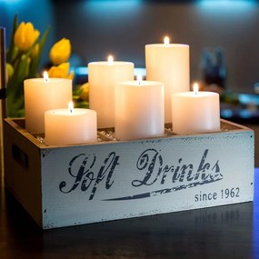 Tealight Holder QULT DESIGN 8cm X Ø6cm Farluce box Trend FTR0608-UK-0091
