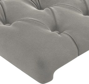 vidaXL Κεφαλάρια Αν. Γκρι Βελούδινα 200x7x78/88 εκ.