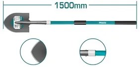TOTAL THTH12101 Φτυάρι Μεταλλικό με Fiberglass Χειρολαβή 1500mm