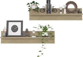 vidaXL Ραφιέρες Τοίχου 2 τεμ. Sonoma Δρυς 80 x 11,5 x 18εκ Μοριοσανίδα