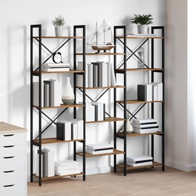 vidaXL Ράφι Βιβλίων Παλαιό ξύλο 156 x 25 x 167.5 εκ Επεξεργασμένο ξύλο