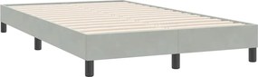 vidaXL Κρεβάτι Boxspring χωρίς Στρώμα Ανοιχτό Γκρι 120x220 εκ.