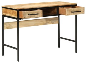vidaXL Γραφείο  100x50x75 εκ. Μασίφ Ξύλο Rough Mango