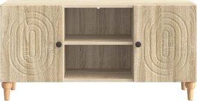 vidaXL Ντουλάπι TV 102 x 34,5 x 50 cm Sonoma Δρυς Επεξεργασμένο Ξύλο