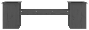 Ζαρντινιέρα Παγκάκι Γκρι 184,5x39,5x56,5 εκ. Μασίφ Ξύλο Πεύκου - Γκρι