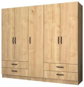 Ντουλάπα Πεντάφυλλη Ricardo 0257249 200x51,8x181cm Sonoma Five Door