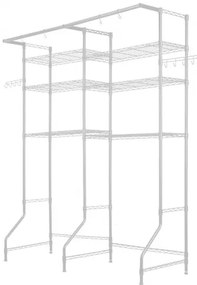 VEVOR Over Washer and Dryer Storage Shelf Two Row 6 Tiers Washer Rack White