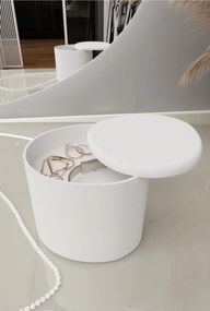 Stewehome Πλαστικός περιστρεφόμενος οργανωτής κοσμημάτων με 4 διαμερίσματα Λευκό