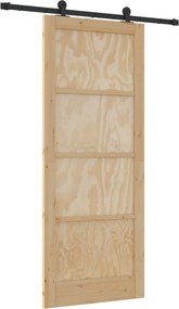 vidaXL Συρόμενη Πόρτα ORKDAL 86 x 211 cm Επεξεργασμένο Ξύλο Φυσικό