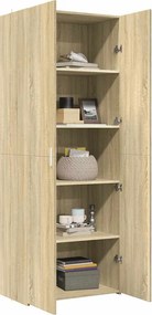 vidaXL Ντουλάπι Sonoma Δρυς 70x42,5x185 εκ. από Επεξεργασμένο Ξύλο