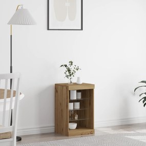 vidaXL Μπουφές με LED Φωτισμό Artisan Oak 41x37x67 εκ.
