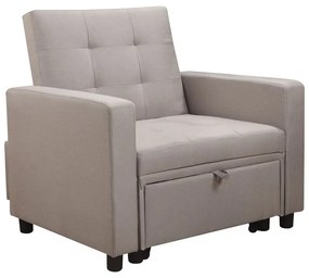 IMOLA Πολυθρόνα - Κρεβάτι Σαλονιού - Καθιστικού, Ύφασμα Cappuccino 100x102x92(Κρεβ.75x180x44)cm