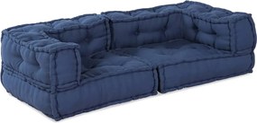 vidaXL Μονάδα Μοντέρνου Καναπέ 3 pcs Ινδικο 140 x 70 x 36 εκ Ύφασμα