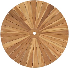 vidaXL Αναδιπλούμενο Τραπέζι Κήπου Φυσικό Ø 110 x 75 cm