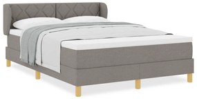 vidaXL Κρεβάτι Ανοιχτού Κουτιού με Στρώμα σε Taupe - 160x200 εκ Ύφασμα