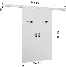 Συρόμενη πόρτα Yonko-Fusiko-152 x 205 εκ.