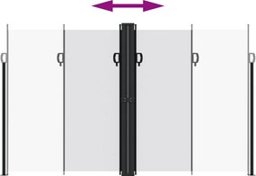 vidaXL Σκίαστρο Πλαϊνό Συρόμενο Λευκό 200 x 600 εκ.