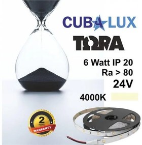 Ταινία LED 6W IP20 24V 3000K 4000K 6000K 5M TORA Cubalux 500060