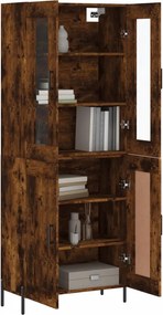 vidaXL Ντουλάπι Καπνιστή Δρυς 69,5x34x180 εκ. από Επεξεργασμένο Ξύλο